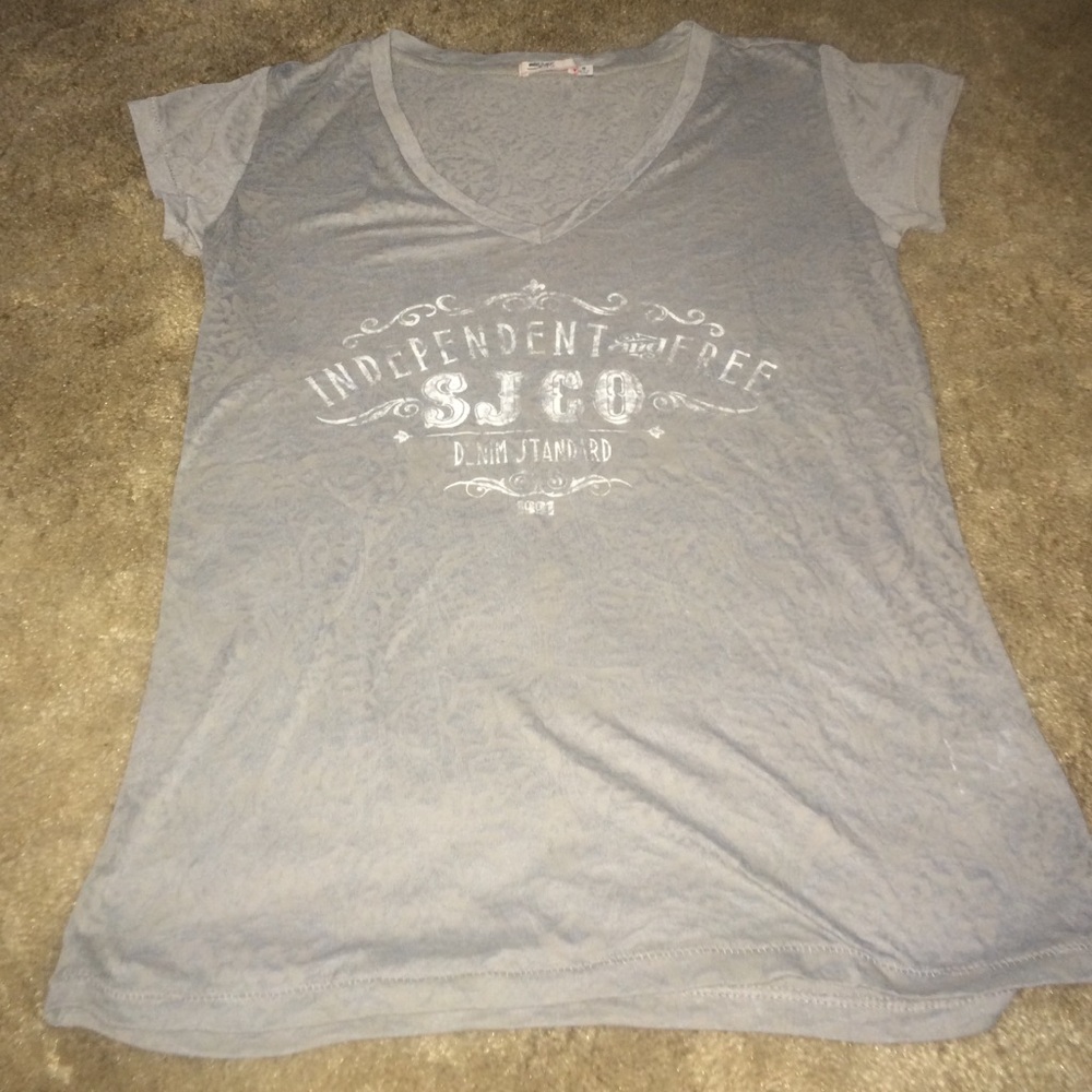 Silver Jeans Co grey graphic tee